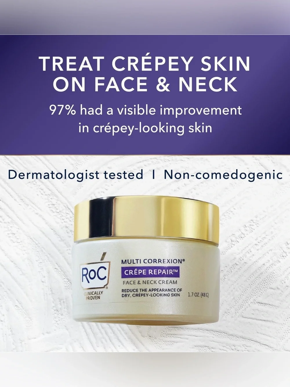 RoC Multi Correxion Crepe Repair FACE & NECK CREAM 1.7 oz ~ New in Box